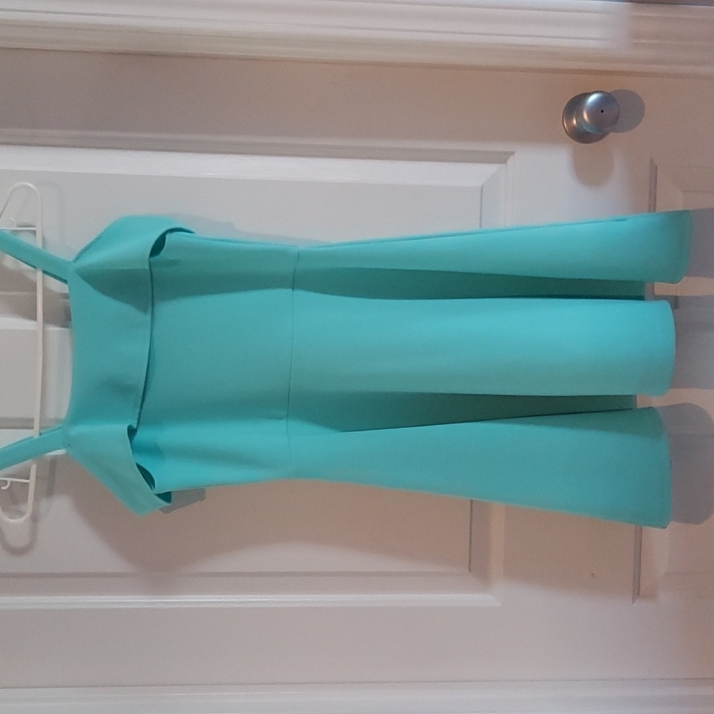 Children's Place Aqua cold shoulder dress, size 14
